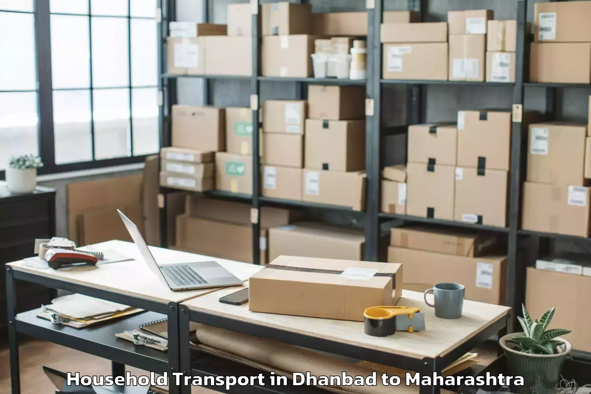 Book Dhanbad to Ashti Household Transport Online